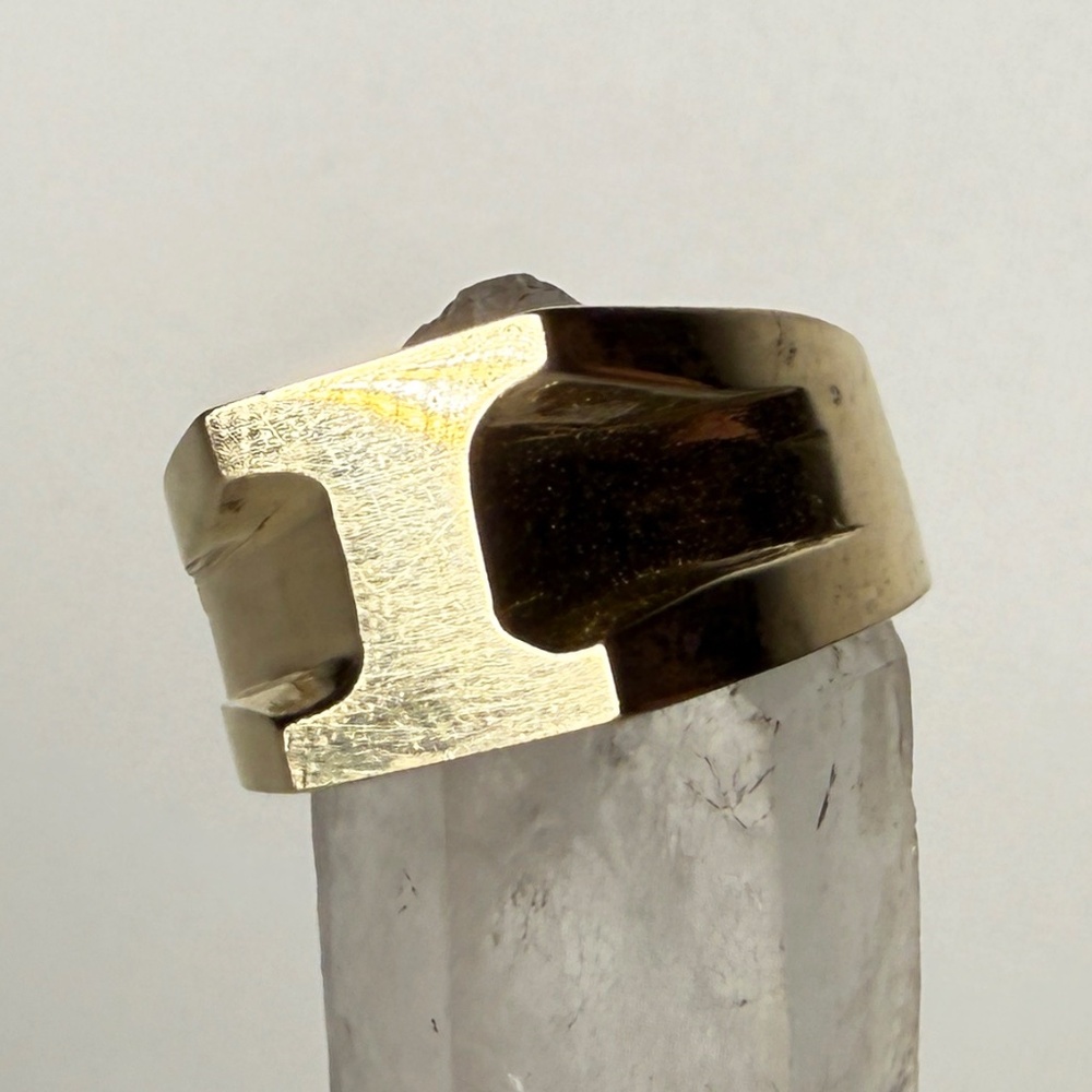 Snash Jewelry Brass Initial / Letter Ring “I” – Size 7.5 – Handmade NYC
